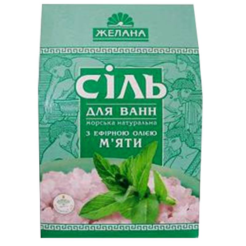 Соль для ванн морская натуральная с эфирным маслом мяты. 500 гр Соль для ванн морская натуральная с эфирным маслом мяты. 500 гр