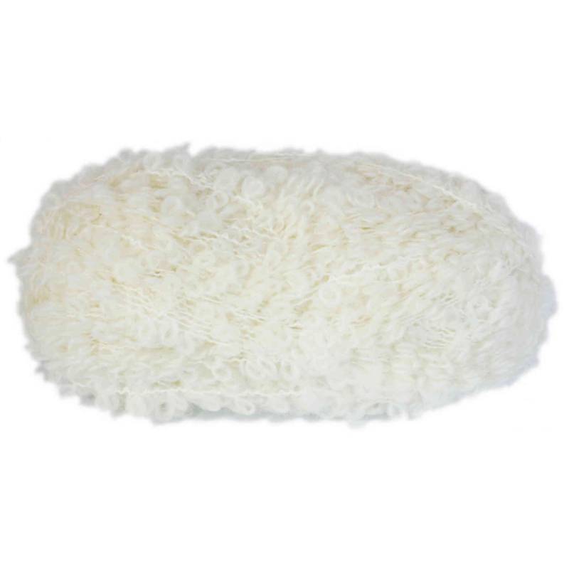 Буклированная пряжа. Цвет  01-Белый. 200 г.