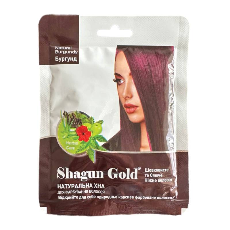 Shagun Gold. Натуральная хна для волос, Бургунд, 25 г