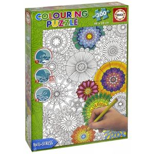 Пазл-раскраска 'Цветы'