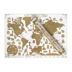 Скретч-карта мира 'Все Чудеса света' Золотое издание