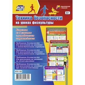 Техника безопасности на уроках физкультуры. Комплект из 4 плакатов с методическим сопровождением. ФГОС