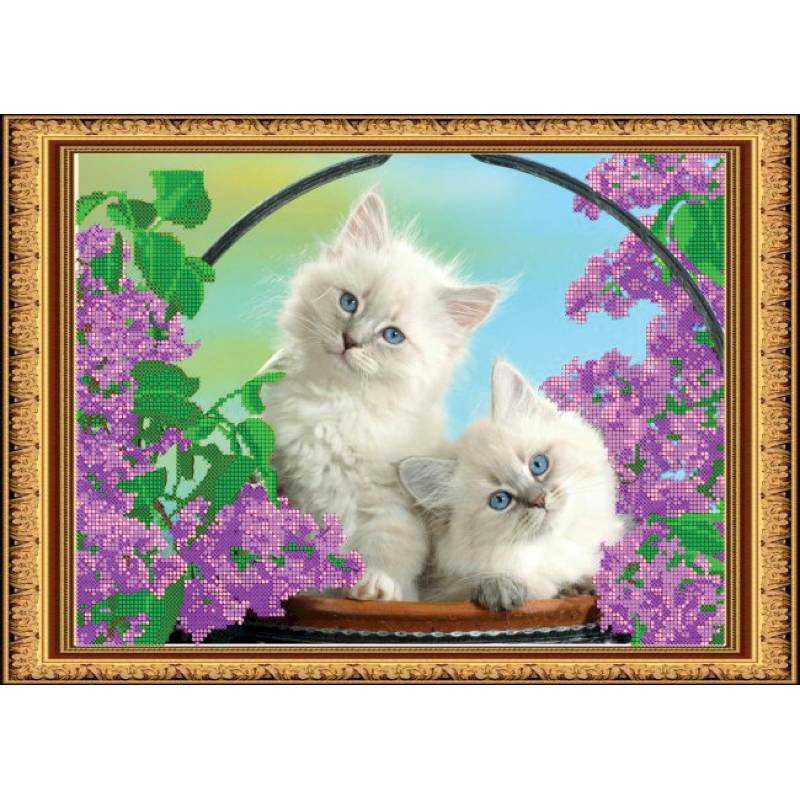 Набор для алмазной вышивки ДК-046 «Котята» 36x28,8 см