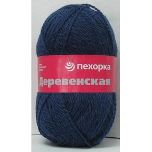 Деревенская шерсть. Цвет 571-Синий. 10x100 г