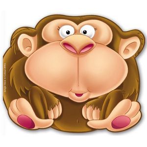 Раскраска с цветными наклейками 'ОБЕЗЬЯНА' (23821)