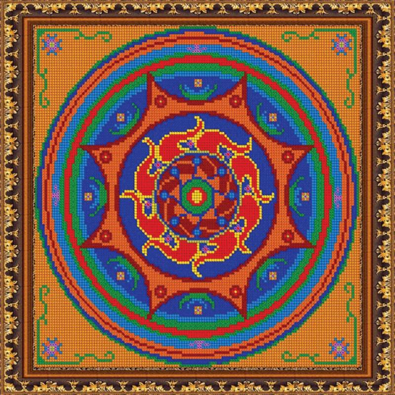«Светлица» набор для вышивания бисером №544П «Мандала. Равновесие» бисер Чехия 27x27см