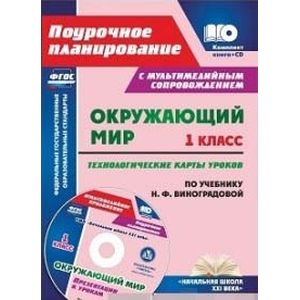 Окружающий мир. 1 класс. Технологические карты уроков по учебнику Н.Ф. Виноградовой. Презентации к урокам в мультимедийном приложении+CD