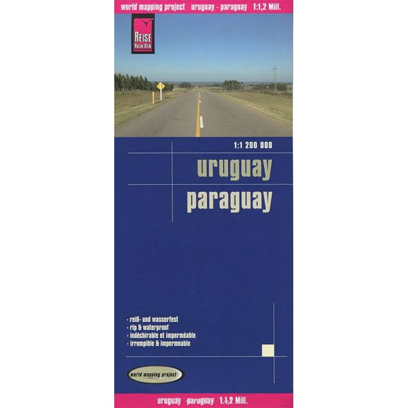 Уругвай. Парагвай. Карта 1:1.200.000
