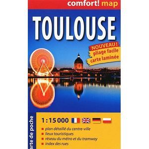 Тулуза. карта-покет ламинированная 1 : 15 000