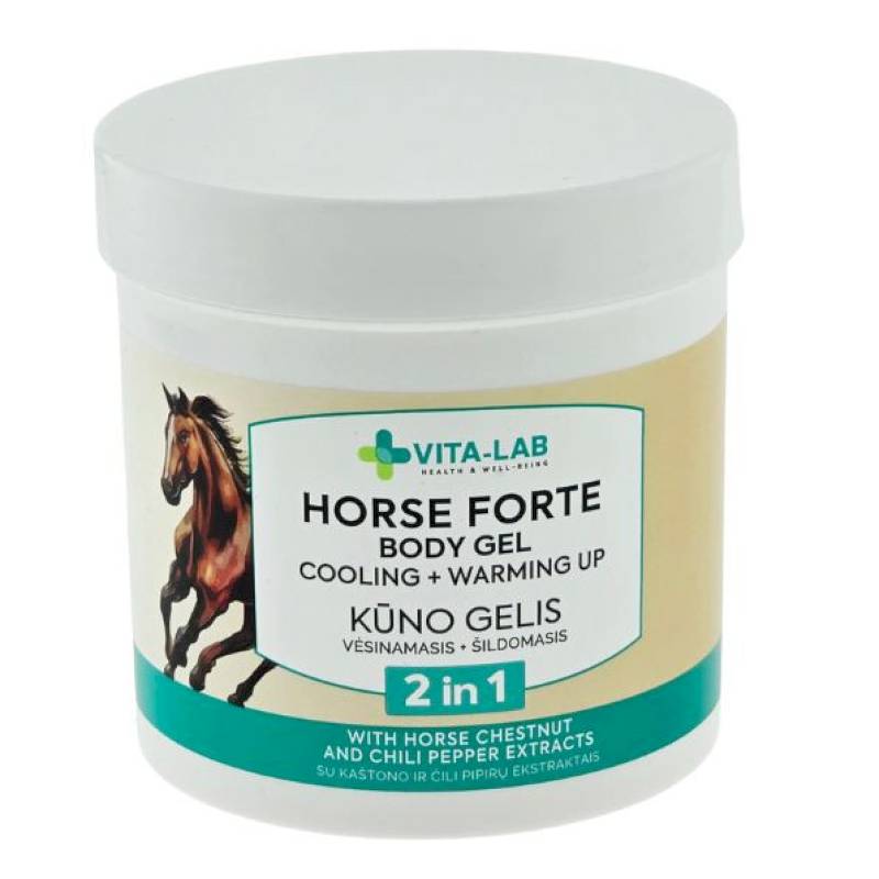VITA-LAB Лошадиный бальзам гель для тела охлаждающий и согревающий, 250 мл