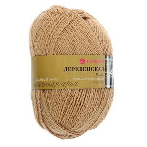 Деревенская шерсть. Цвет 124-Песочный. 10x100 г