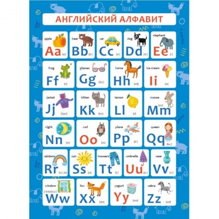 Изучение языков, книга Обучающий плакат 'Английский алфавит' (57814001) купить по низкой цене