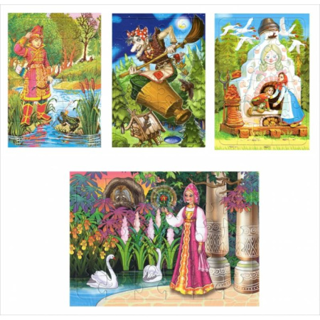 Книги-пазлы, книга Комплект пазлов Русские сказки купить по низкой цене