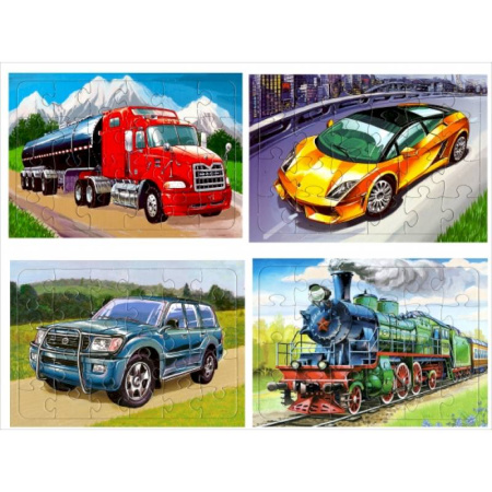 Книги-пазлы, книга Комплект пазлов Транспорт купить по низкой цене