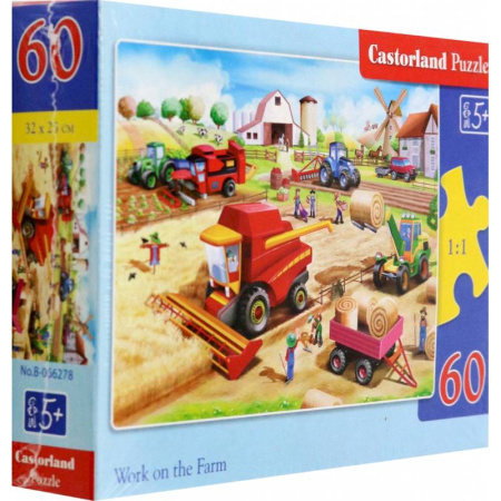 Активные игры дома и на улице, книга Puzzle-60 MIDI В-066278 Работы на ферме купить по низкой цене