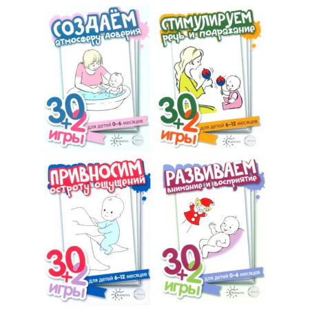 Знакомство с миром, развитие малыша, книга Первый год жизни (игры для детей от рождения до года) (комплект из 4 наборов карточек) купить по низкой цене