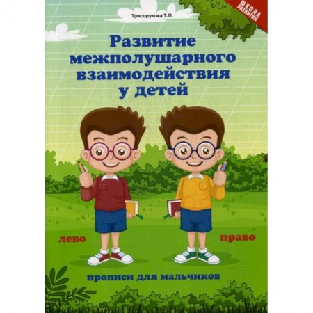 Письмо, мелкая моторика, книга Развитие межполушария взаимодействия у детей: прописи для мальчиков купить по низкой цене