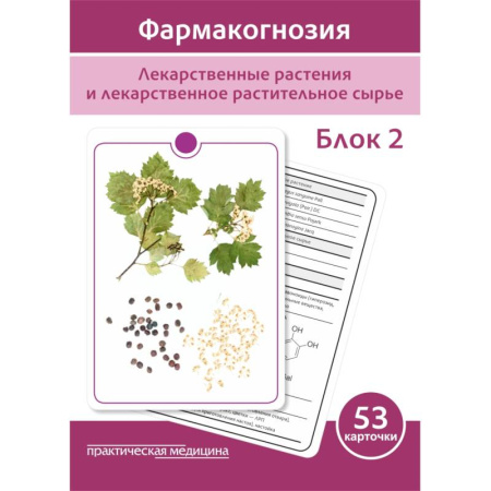 Медицинские энциклопедии и справочники, книга Фармакогнозия. Блок 2 (53 карточки). Лекарственные растения и лекарственное растительное сырье. Учебное пособие202 купить по низкой цене