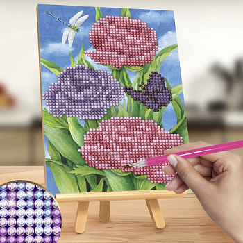 Алмазная вышивка на подставке «Цветы», 13 x 19 см