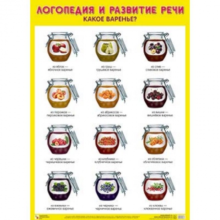 Развитие общих способностей, книга Плакат. Логопедия и развитие речи 'Какое варенье?' купить по низкой цене