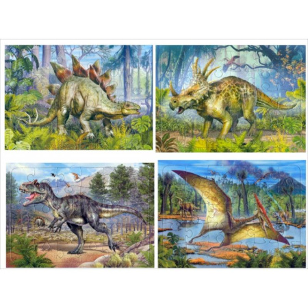 Книги-пазлы, книга Комплект пазлов Мир динозавров купить по низкой цене