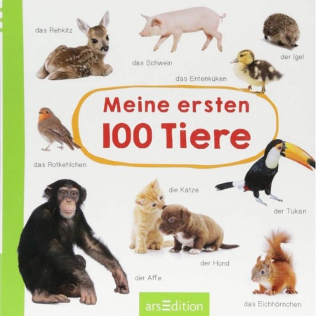 Литература на иностранном языке для детей, книга Meine ersten 100 Tiere купить по низкой цене