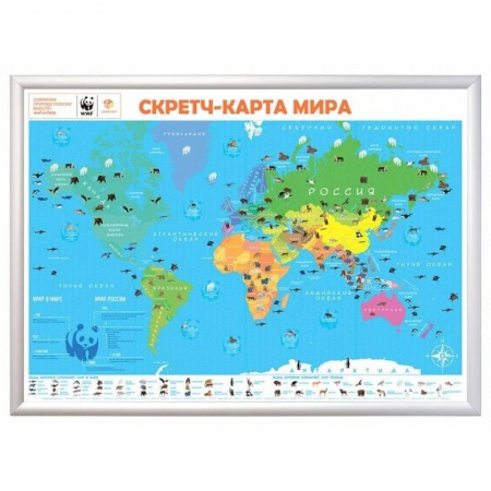 Атласы. Карты, книга Скретч-карта мира А1 'WWF. Blue Edition' купить по низкой цене