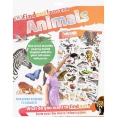 Чтение на английском языке, книга DKfindout! Animals Poster купить по низкой цене