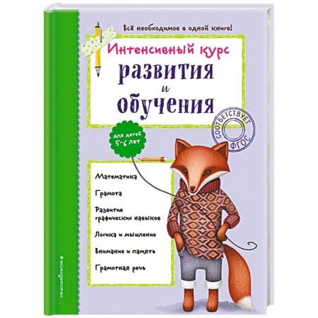 Книги для дошкольников (4-6 лет), книга Интенсивный курс развития и обучения. Для детей 5-6 лет купить по низкой цене
