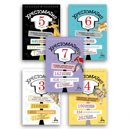 Литература, книга Комплект 'Хрестоматия 3-7 класс купить по низкой цене