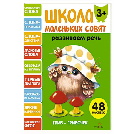Развитие речи. Чтение, книга Школа маленьких совят 3+. Развиваем речь купить по низкой цене