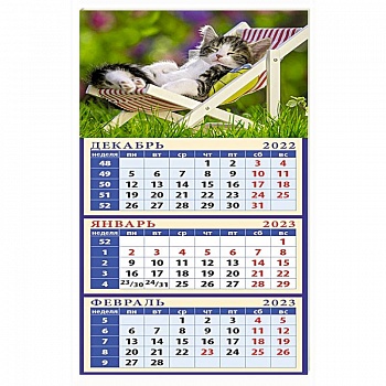 Календарь Год кота. Сладкие сны на 2023 год