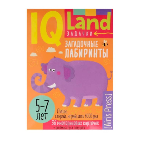 Другое, книга IQ Многоразовые карточки с маркером. 'Загадочные лабиринты'. 5-7 лет купить по низкой цене
