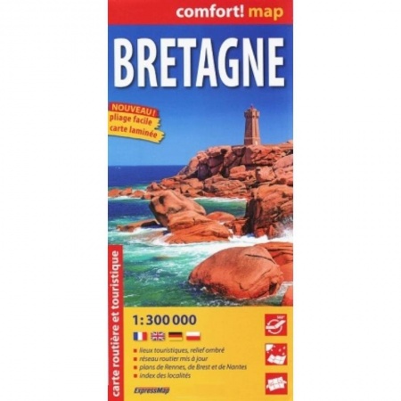 Книги, книга Бретань. Ламинированная карта. Bretagne 1:300 000 купить по низкой цене