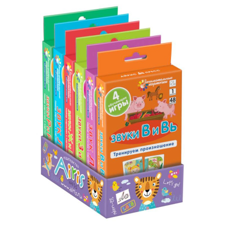 Дидактический материал для логопедов, книга Логопедия. Комплект Занимательных карточек. Тренируем произношение (6 игровых наборов по 48шт карточек) купить по низкой цене