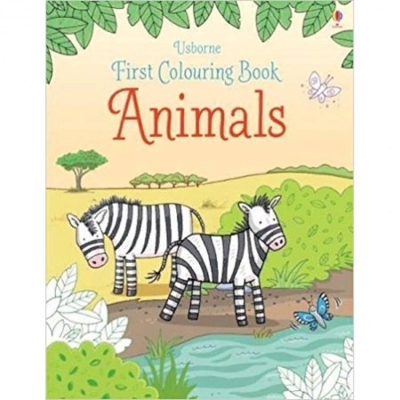 Литература на иностранном языке для детей, книга First Colouring Book Animals купить по низкой цене