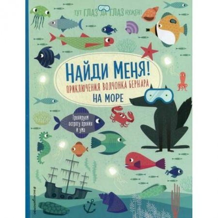 Знакомство с миром, развитие малыша, книга Найди меня! Приключения волчонка Бернара на море купить по низкой цене