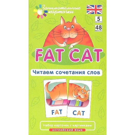 Английский язык, книга Игровой развивающий набор: Толстый кот. Fat Cat. Читаем сочетания слов. Английский язык. купить по низкой цене