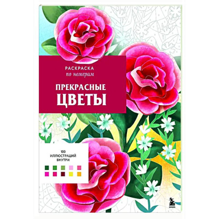 Книги для творчества, книга Прекрасные цветы. Раскраска по номерам купить по низкой цене