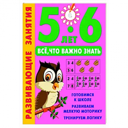 Книги для дошкольников (4-6 лет), книга Развивающие занятия. Всё, что важно знать. 5-6 лет купить по низкой цене