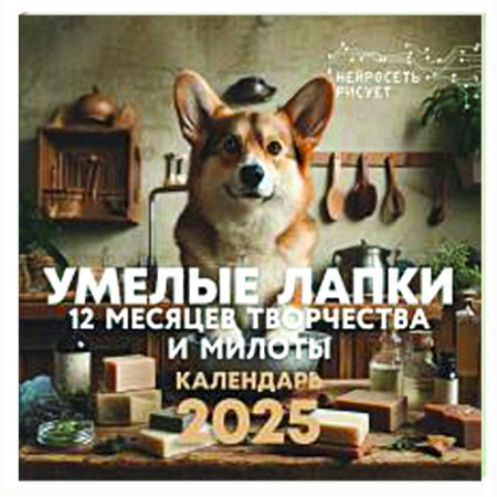 Книги для творчества, книга Умелые лапки. 12 месяцев творчества и милоты. Нейросеть рисует купить по низкой цене