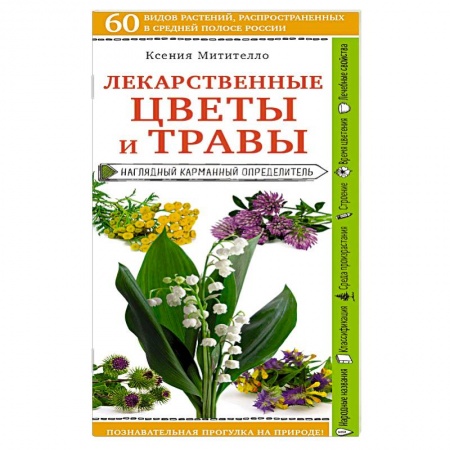 Лечебные свойства растений, минералов и т.д., книга Лекарственные цветы и травы. Наглядный карманный определитель купить по низкой цене