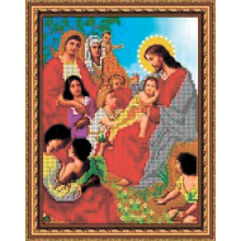 «Светлица» набор для вышивания бисером 8437 «Беседа Иисуса с детьми» бисер Чехия 19x24 см