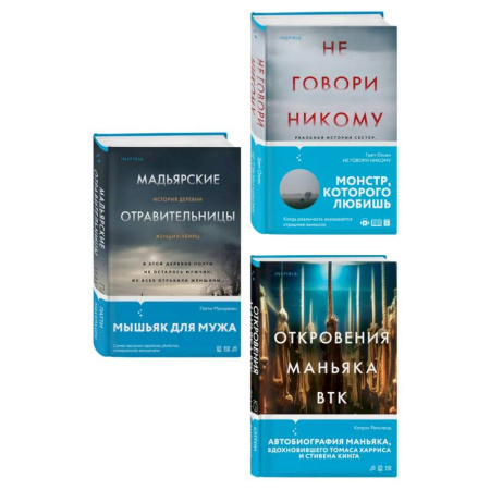 Зарубежный детектив, книга Комплект Tok. True Crime Story (Не говори никому + Откровения маньяка BTK + Мадьярские отравительницы) купить по низкой цене