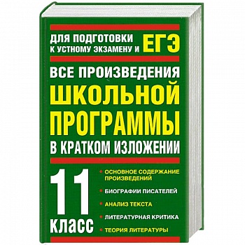 Все произведения школьной программы в кратком изложении. 11 класс