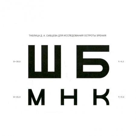 Диагностика. Методы и виды, книга Таблица Д.А. Сивцева для исследования остроты зрения купить по низкой цене