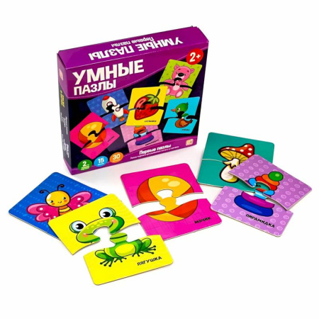Книжки-мозаики, паззлы, книга Умные пазлы. Первые пазлы. купить по низкой цене