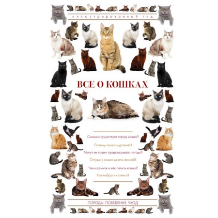 Кошки, книга Все о кошках. Иллюстрированный гид купить по низкой цене