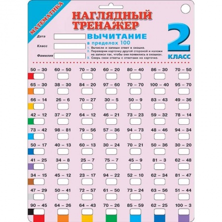 Математика. Алгебра. Геометрия, книга Математика. 2 класс. Вычитание в пределах 100 купить по низкой цене