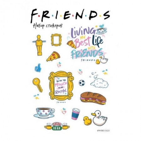 Книги для дошкольников (4-6 лет), книга Набор стикеров. Friends (формат А5, в пакете) купить по низкой цене